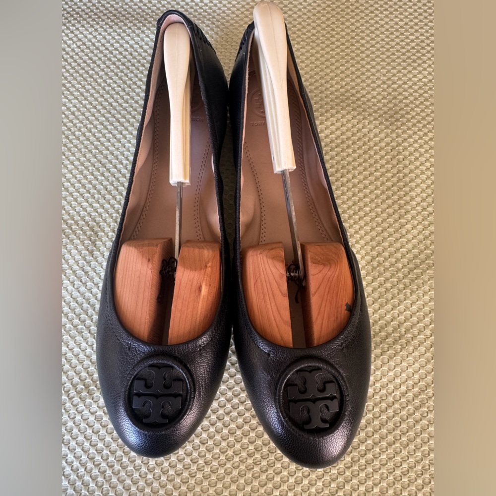 Tory Burch Leather Logo Travel “Allie” Ballet Flats. Ladies Size 11 NWOT